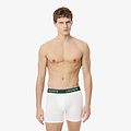 Lacoste Lacoste Heren Boxershorts Met Lange Pijp Boxer Briefs 3-Pack Wit/Grijs/Zwart