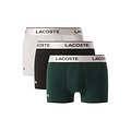 Lacoste Lacoste Heren Boxershorts Trunks 3-Pack Donkergroen/Zwart/Grijs