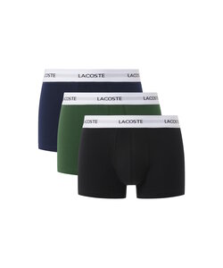 Lacoste Heren Boxershorts Trunks 3-Pack Zwart/Groen/Navy Blauw