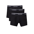 Lacoste Lacoste Heren Boxershorts Met Lange Pijp Boxer Briefs 3-Pack Zwart