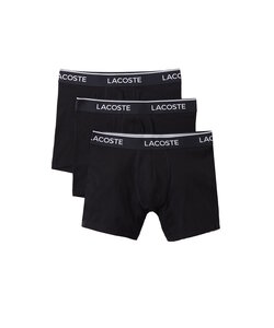 Lacoste Heren Boxershorts Met Lange Pijp Boxer Briefs 3-Pack Zwart
