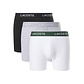 Lacoste Lacoste Heren Boxershorts Met Lange Pijp Boxer Briefs 3-Pack Wit/Grijs/Zwart