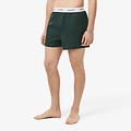 Lacoste Lacoste Heren Wijde Boxershorts Katoen Geruit/Effen 3-Pack Donkergroen/Navy Blauw