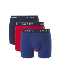 Lacoste Men's Long-Pipe Boxer Briefs 3-Pack Blue/Red/Navy Blue