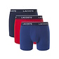 Lacoste Lacoste Heren Boxershorts Met Lange Pijp Boxer Briefs 3-Pack Blauw/Rood/Navy Blauw