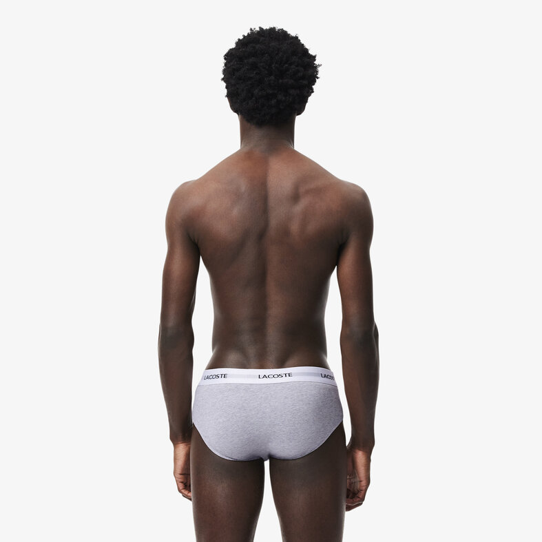 Lacoste Lacoste Men's Briefs Casual Briefs 3-Pack Gray/White/Black