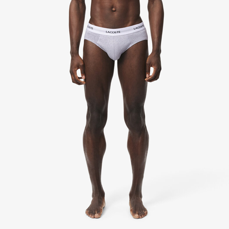 Lacoste Lacoste Men's Briefs Casual Briefs 3-Pack Gray/White/Black