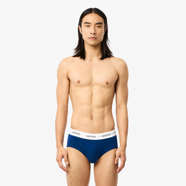 Lacoste Lacoste Men's Briefs Casual Briefs 3-Pack Blue/Light Blue/Navy Blue