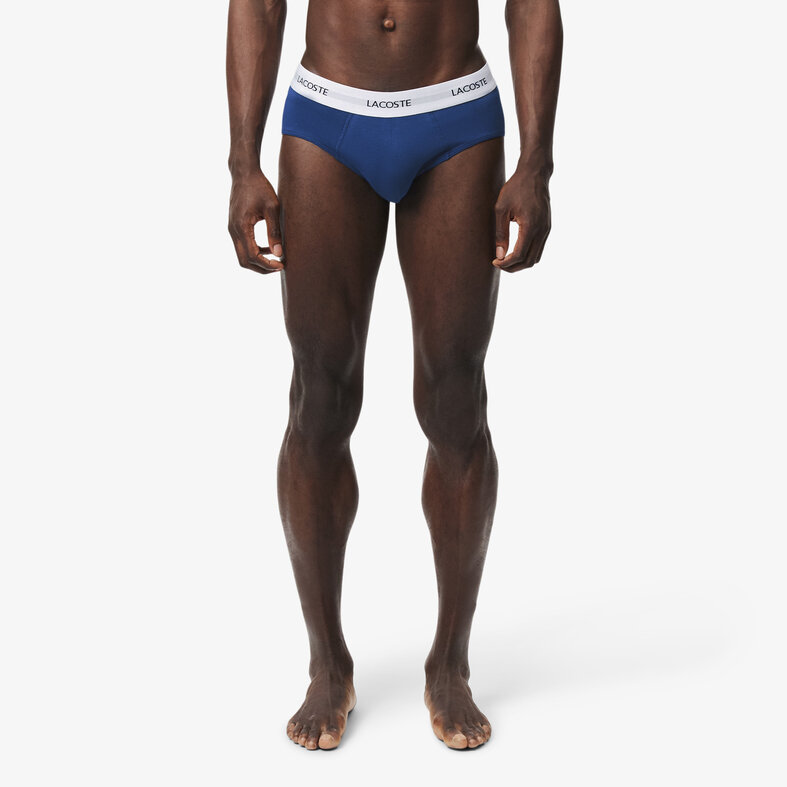 Lacoste Lacoste Men's Briefs Casual Briefs 3-Pack Blue/Light Blue/Navy Blue
