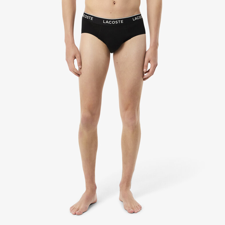 Lacoste Lacoste Heren Slips Casual Briefs 3-Pack Zwart