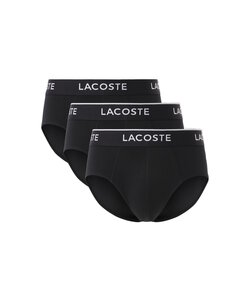 Lacoste Men's Briefs Casual Briefs 3-Pack Black
