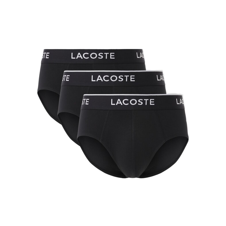 Lacoste Lacoste Heren Slips Casual Briefs 3-Pack Zwart