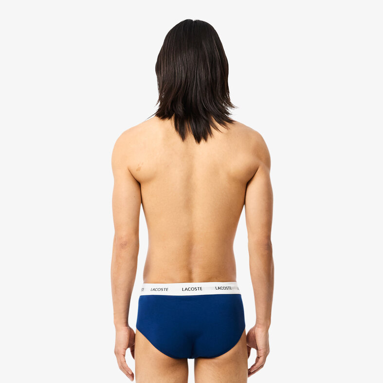 Lacoste Lacoste Heren Slips Casual Briefs 3-Pack Blauw/Lichtblauw/Navy Blauw