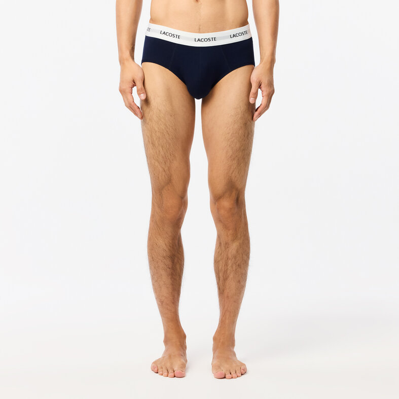 Lacoste Lacoste Heren Slips Casual Briefs 3-Pack Blauw/Lichtblauw/Navy Blauw