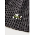 Lacoste Lacoste Beanie Ribbed Ladies Men's Hat Wool Gray