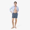 Lacoste Lacoste Men's Wide Boxer Shorts Cotton Monogram Print/Even 3-Pack Navy Blue/Light Blue