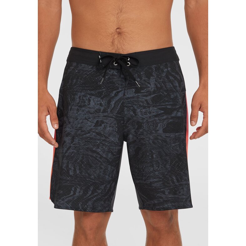 O'Neill O'Neill Men's Boardshort Long Swim Short Hyperfreak Tech Panel 19''Black/Pink/Orange