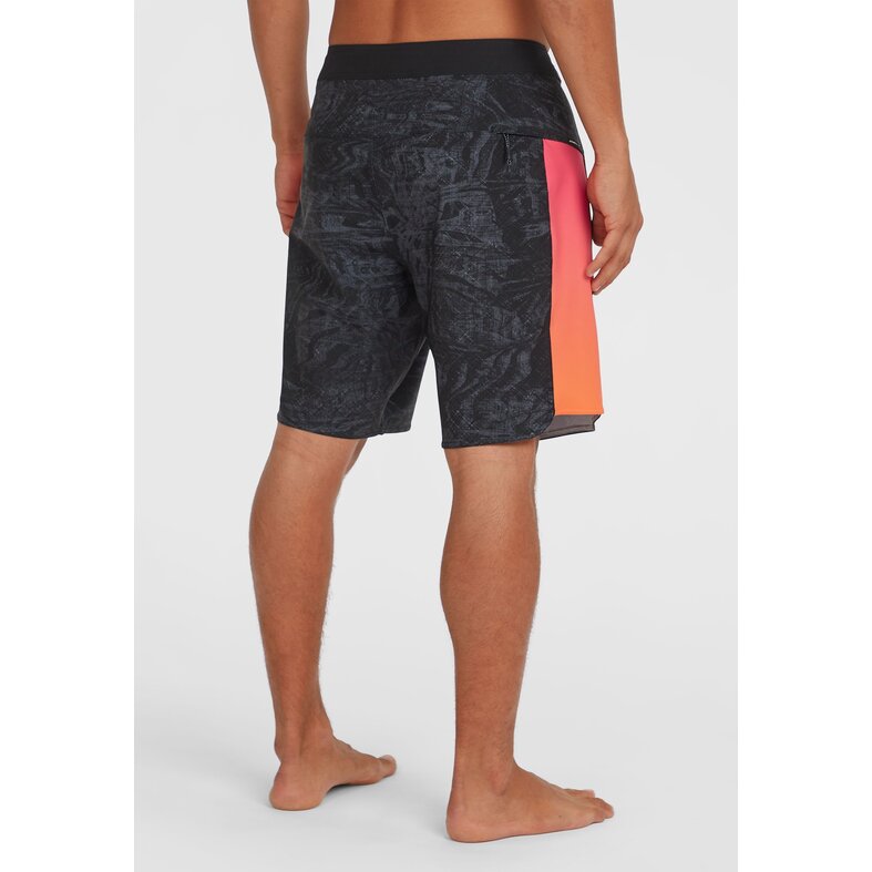 O'Neill O'Neill Heren Boardshort Lang Zwemshort Hyperfreak Tech Panel 19'' Zwart/Roze/Oranje
