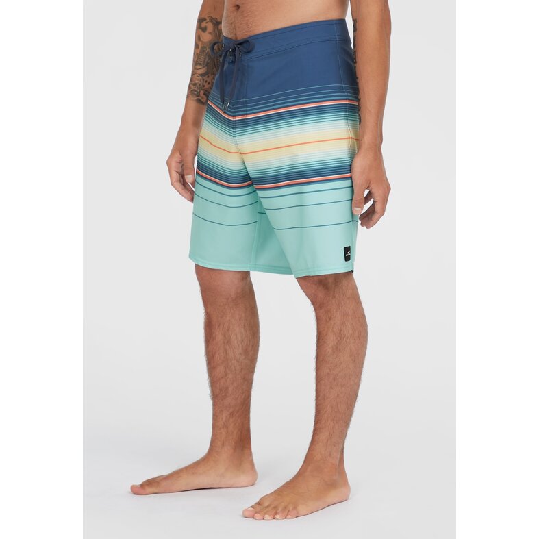 O'Neill O'Neill Men's Boardshort Long Swim Short Hyperfreak Heat Stripe 21" Dark Blue/Blue Striped