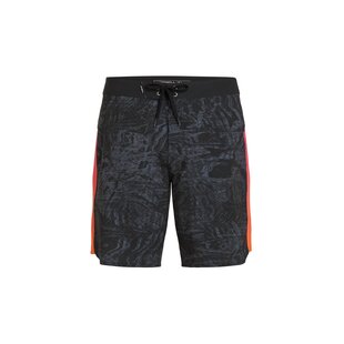 O'Neill Men's Boardshort Long Swim Short Hyperfreak Tech Panel 19''Black/Pink/Orange