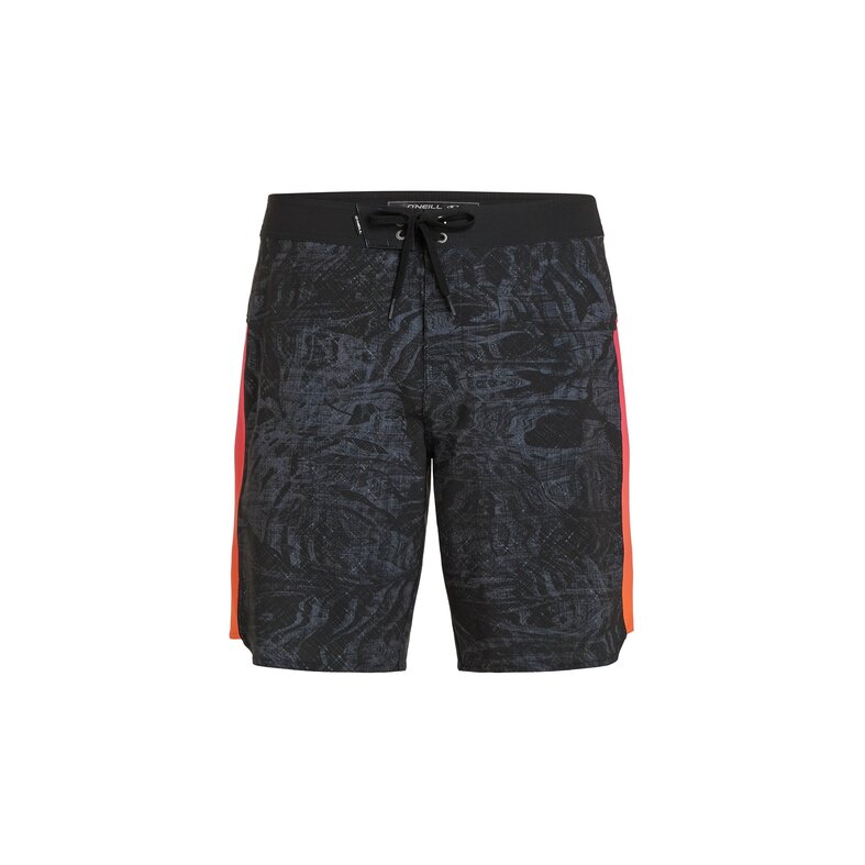 O'Neill O'Neill Heren Boardshort Lang Zwemshort Hyperfreak Tech Panel 19'' Zwart/Roze/Oranje