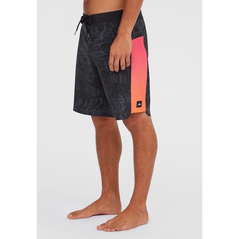 O'Neill O'Neill Heren Boardshort Lang Zwemshort Hyperfreak Tech Panel 19'' Zwart/Roze/Oranje