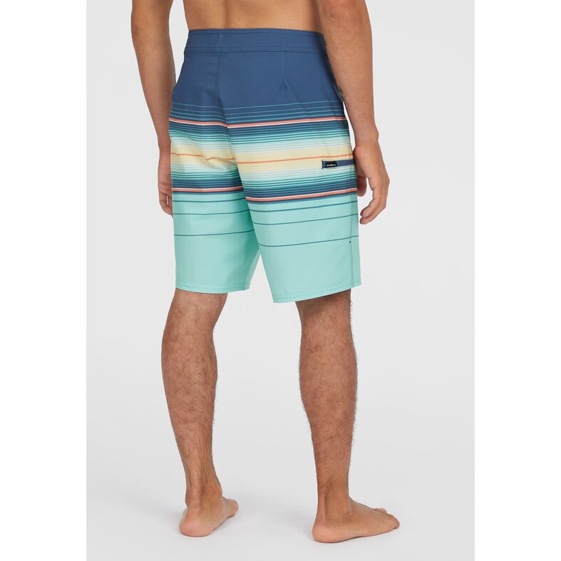 O'Neill O'Neill Heren Boardshort Lang Zwemshort Hyperfreak Heat Stripe 21" Donkerblauw/Blauw Gestreept