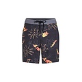 O'Neill O'Neill Men's Boardshort Long Swim Short Hyperfreak Mysto Scallop 19" Black Palm Print