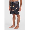 O'Neill O'Neill Men's Boardshort Long Swim Short Hyperfreak Mysto Scallop 19" Black Palm Print