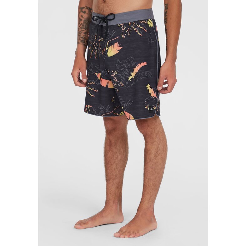 O'Neill O'Neill Heren Boardshort Lang Zwemshort Hyperfreak Mysto Scallop 19" Zwart Palm Print