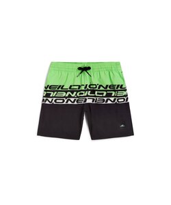 O'Neill Jongens Zwemshort CALI STRIPE 14" Groen/Zwart Tekst