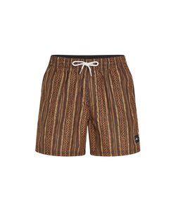 O'Neill Heren Zwemshort CALI PRINT 15" Bruin/Oranje Gestreept