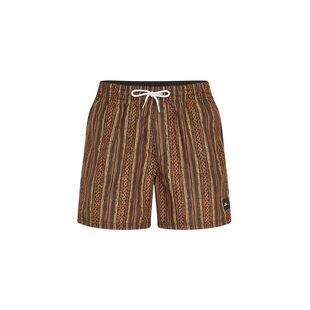 O'Neill Heren Zwemshort CALI PRINT 15" Bruin/Oranje Gestreept