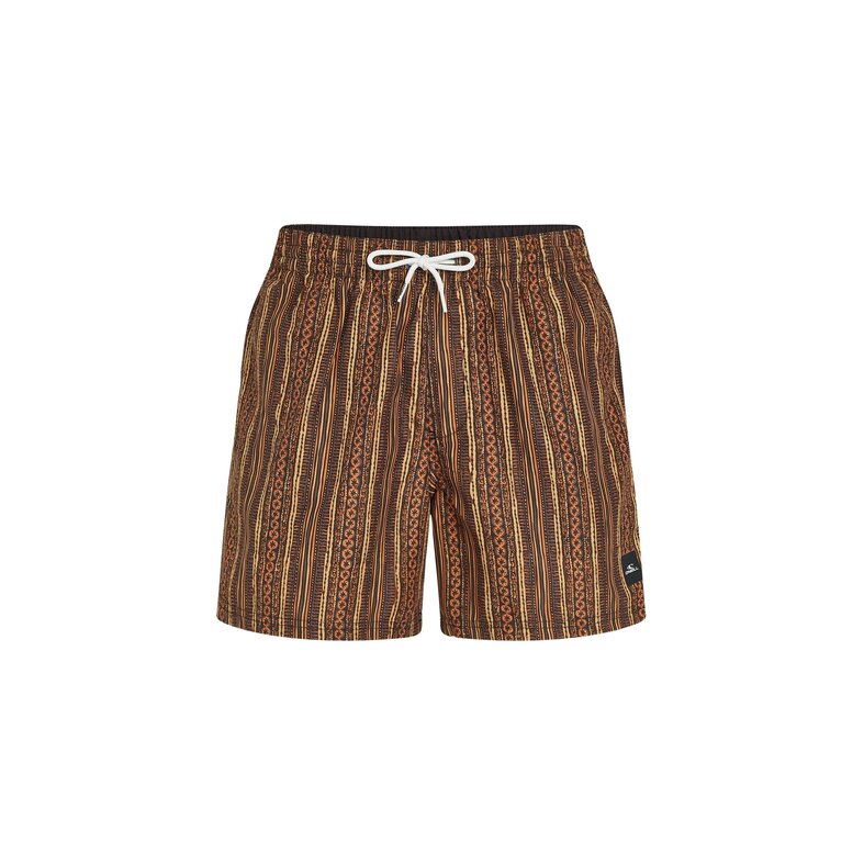 O'Neill O'Neill Heren Zwemshort CALI PRINT 15" Bruin/Oranje Gestreept