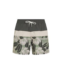 O'Neill Men's Swim Short CALI BLOCK 15" Green/White Flowered