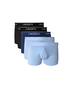 Lacoste Men's Boxer Shorts Trunks 5-Pack Light Blue/Blue/Navy Blue
