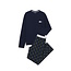Lacoste Lacoste Heren Lange Popeline Pyjama Set Geruit  Donkerblauw/Donkergroen