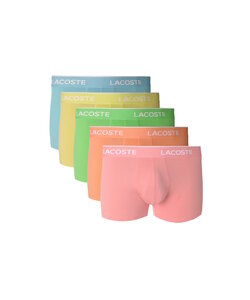 Lacoste Men's Boxer Shorts Trunks 5-Pack Pastel Multicolor