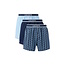 Lacoste Lacoste Heren Wijde Boxershorts Katoen Monogramprint/Effen 3-Pack Navy Blauw/Lichtblauw