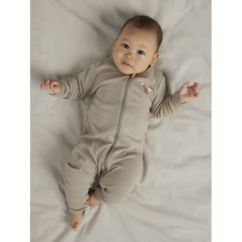 Name It Name It Jongens Kinder Bodysuit NBMNIGHTSUIT 2-Pack Beige/Groen Vosprint