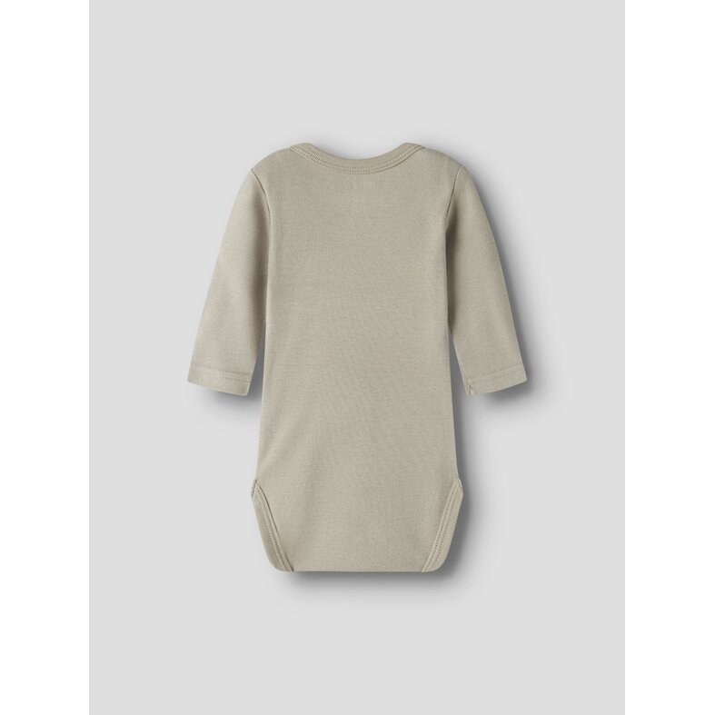 Name It Name It Jongens Kinder Bodysuit NBMBODY 3-Pack Effen Grijs/Beige/Groen Vosprint