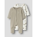 Name It Name It Unisex Children&#039;s Bodysuit NBNNIGHTSUIT 2-Pack Beige Animal Print