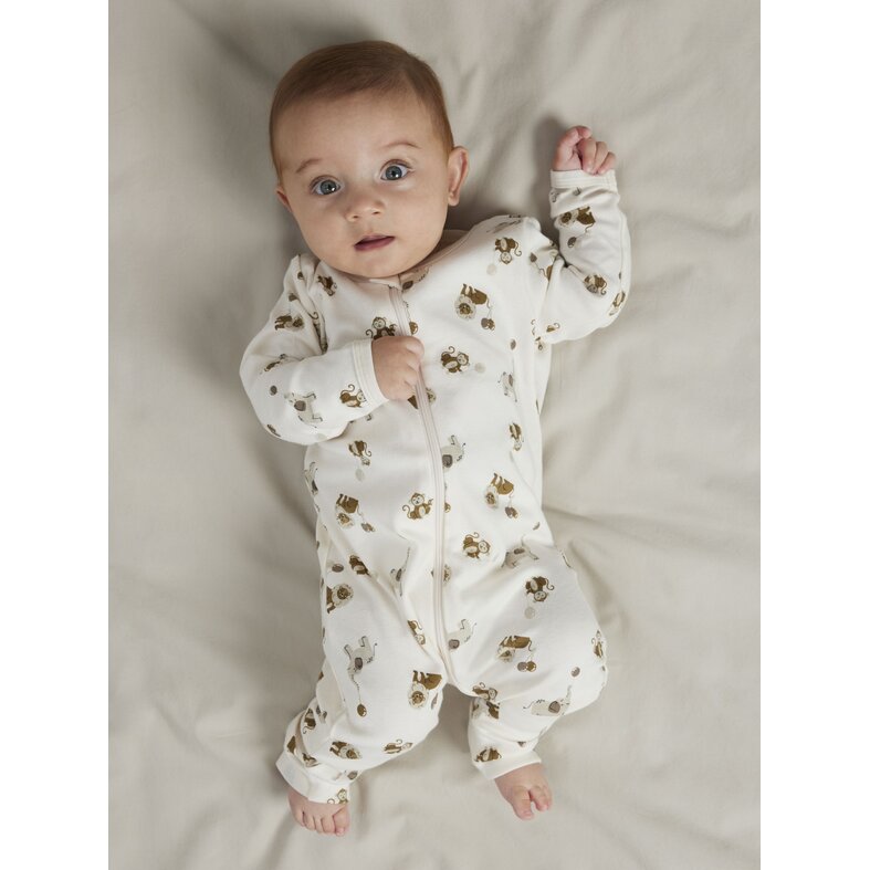 Name It Name It Unisex Kinder Bodysuit NBNNIGHTSUIT 2-Pack Beige Dierenprint