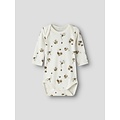 Name It Name It Unisex Kids Bodysuit NBNBODY 3-Pack Beige/White Animal Print