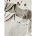 Name It Name It Unisex Kinder Bodysuit NBNBODY 3-Pack Beige/Wit Dierenprint
