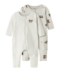 Name It Unisex Kinder Bodysuit NBNNIGHTSUIT 2-Pack Beer Print