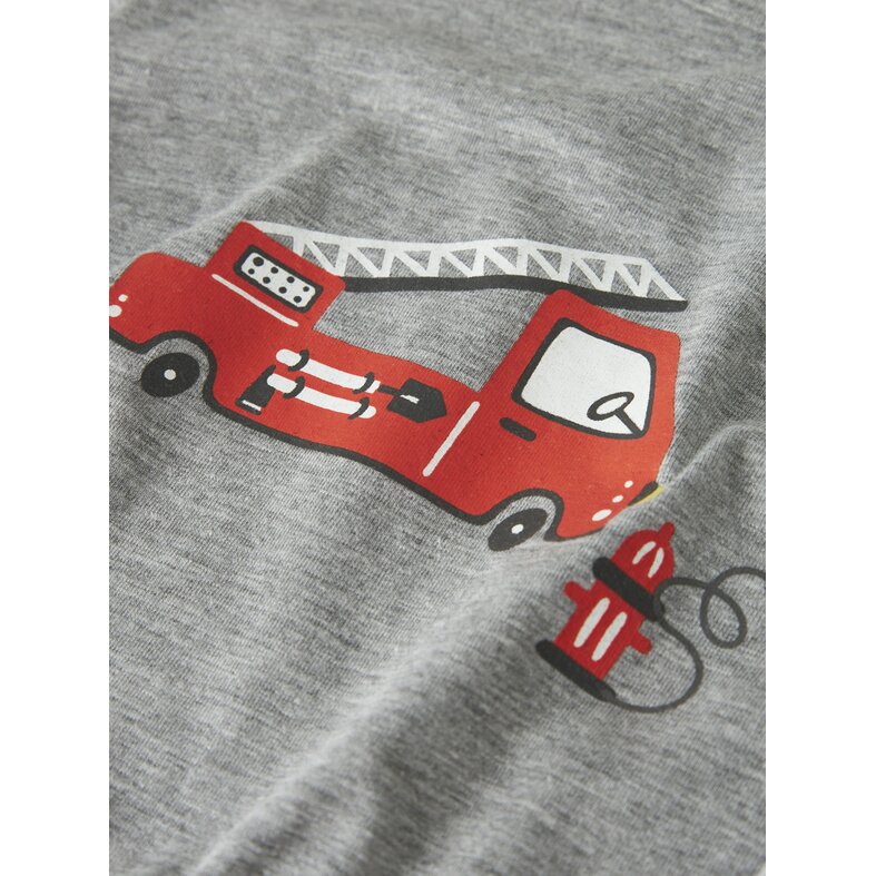 Name It Name It Jongens Pyjama Set NMMNIGHTSET Brandweer Grijs/Donkerblauw