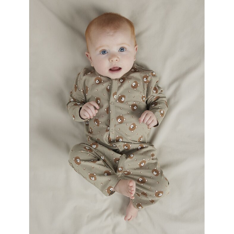 Name It Name It Kinder Bodysuit Unisex NBNNIGHT 3-Pack Beige/Roze/Groen Vosprint