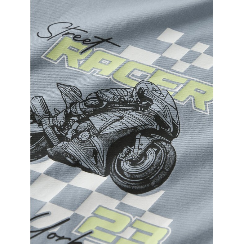 Name It Name It Jongens Pyjama Set NKMNIGHTSET Lichtblauw/Zwart