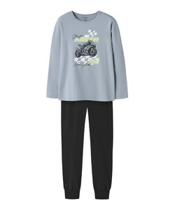 Name It Jongens Pyjama Set NKMNIGHTSET Lichtblauw/Zwart